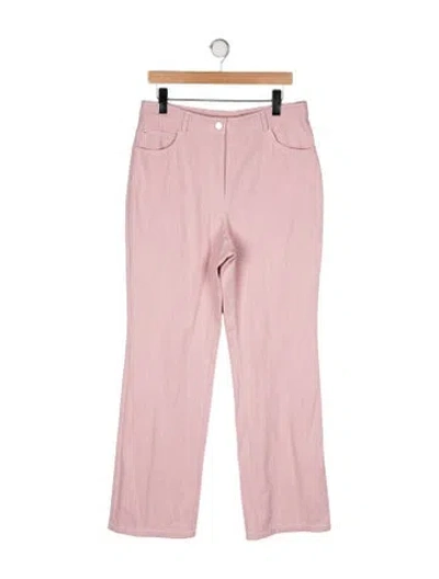 Pre-owned Akris Punto High-rise Wide Leg Jeans W/ Tags In Pink