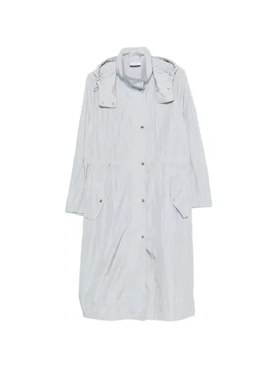 Akris Punto Hooded Coat In Gray