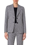 Akris Punto Houndstooth Blazer In Black-cream