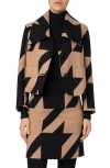 Akris Punto Houndstooth Boxy Crop Jacket In Black-caramel