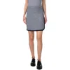 Akris Punto Wool Houndstooth Wrap Skirt In Cream-navy