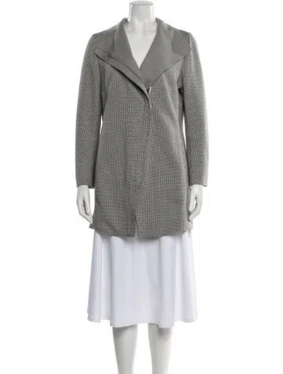 Pre-owned Akris Punto Houndstooth Print Coat In Multi