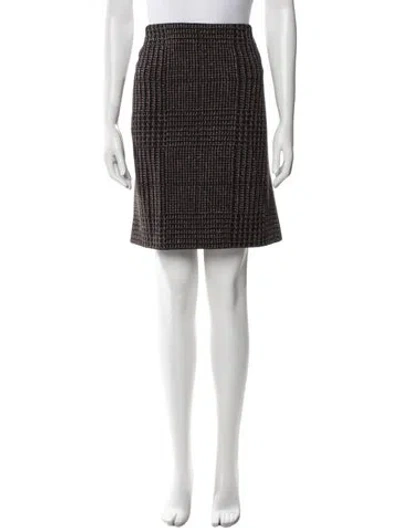 Pre-owned Akris Punto Houndstooth Print Knee-length Skirt W/ Tags In Multi