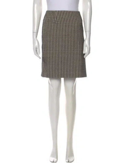 Pre-owned Akris Punto Houndstooth Print Mini Skirt In Neutral