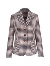 Akris Punto Houndstooth-pattern Tailored Blazer In Pink