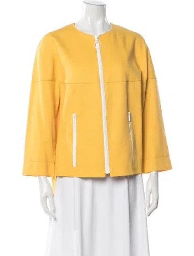 Pre-owned Akris Punto Jacket In Yellow