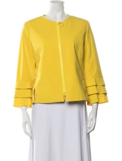 Pre-owned Akris Punto Jacket In Yellow