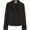Akris Punto Jacquard Biker Jacket In Black