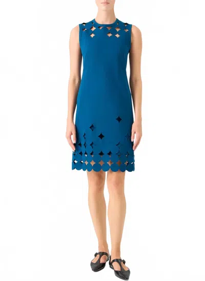 Akris Punto Jersey Mini Dress In Teal In Blue