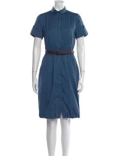 Pre-owned Akris Punto Knee-length Dress In Blue