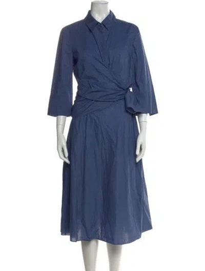 Pre-owned Akris Punto Knee-length Dress In Blue