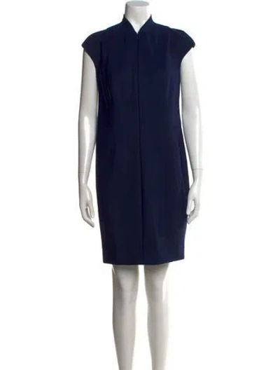Pre-owned Akris Punto Knee-length Dress In Blue
