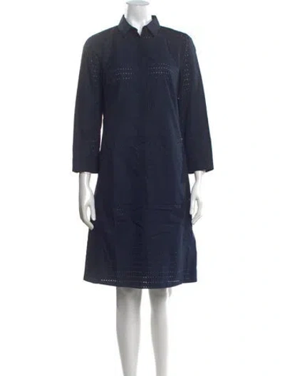 Pre-owned Akris Punto Knee-length Dress In Blue