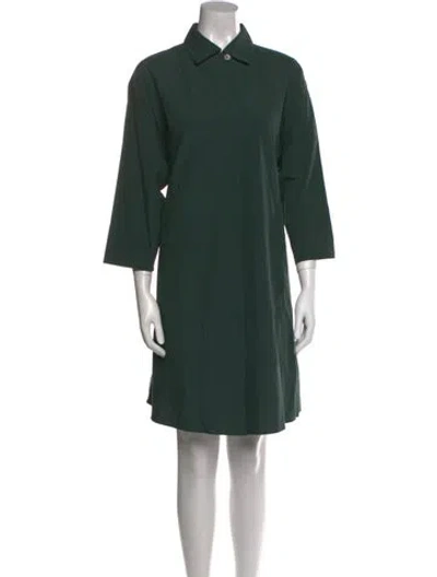 Pre-owned Akris Punto Knee-length Dress In Green