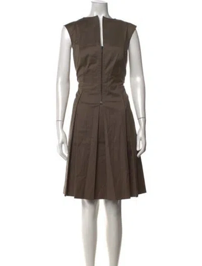 Pre-owned Akris Punto Knee-length Dress In Grey