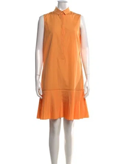 Pre-owned Akris Punto Knee-length Dress In Orange