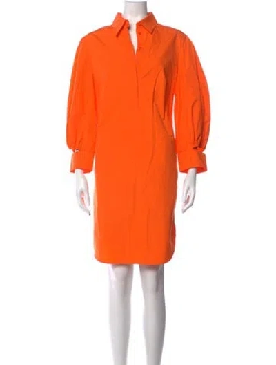 Pre-owned Akris Punto Knee-length Dress In Orange