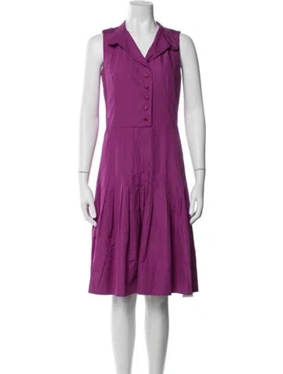 Pre-owned Akris Punto Knee-length Dress In Purple