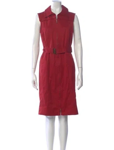 Pre-owned Akris Punto Knee-length Dress In Red