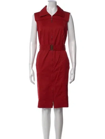 Pre-owned Akris Punto Knee-length Dress In Red