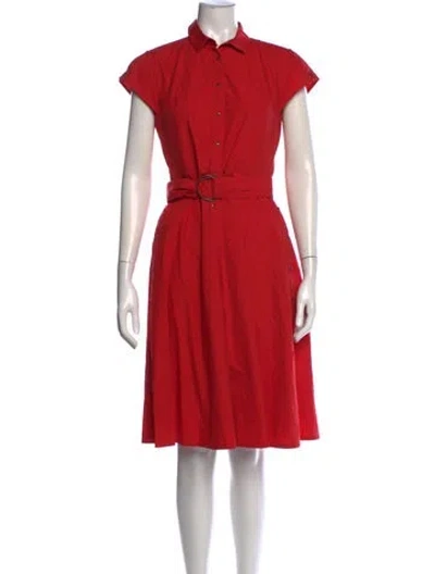 Pre-owned Akris Punto Knee-length Dress In Red
