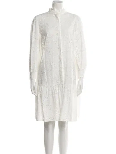 Pre-owned Akris Punto Knee-length Dress In White