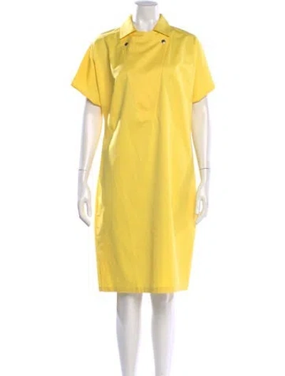 Pre-owned Akris Punto Knee-length Dress In Yellow