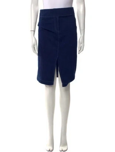 Pre-owned Akris Punto Knee-length Skirt In Blue