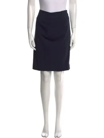Pre-owned Akris Punto Knee-length Skirt In Blue