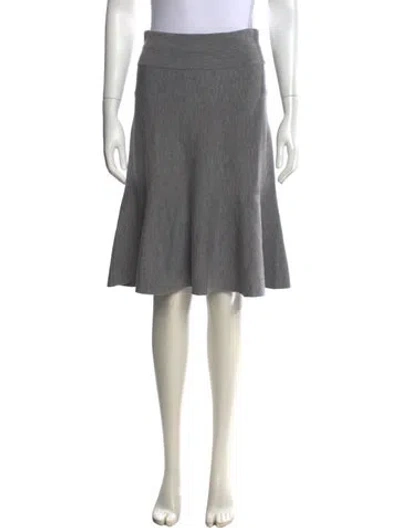 Pre-owned Akris Punto Knee-length Skirt In Gray