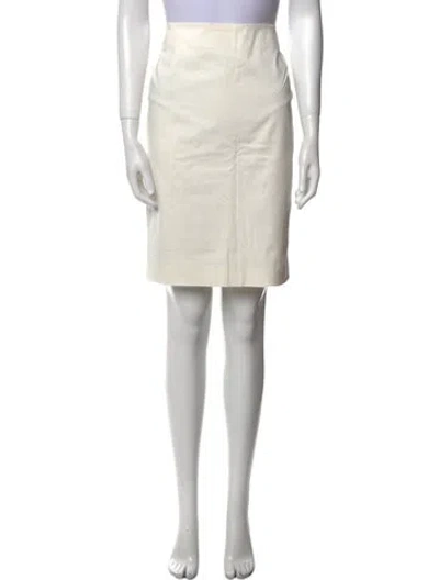 Pre-owned Akris Punto Knee-length Skirt W/ Tags In White