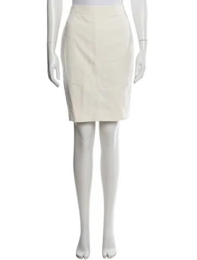 Pre-owned Akris Punto Knee-length Skirt In White