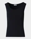 Akris Punto Knit Viscose-blend Top In Black