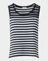 Akris Punto Kodak Stripe Virgin Wool Blend Sweater Tank In Black