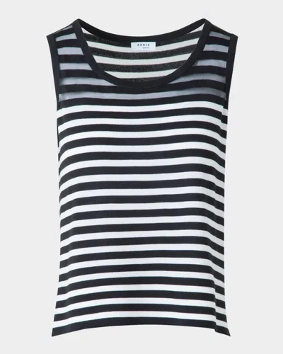 AKRIS PUNTO KODAK STRIPES MERINO WOOL TANK TOP