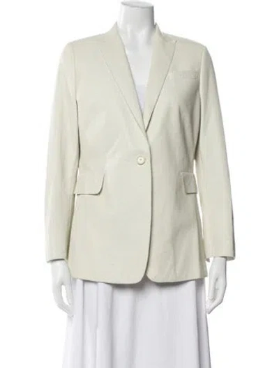 Pre-owned Akris Punto Lamb Fur Blazer In Neutrals