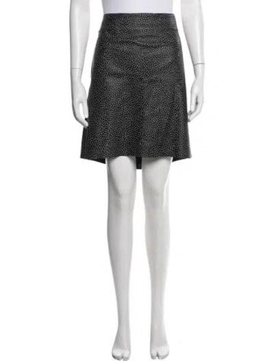 Pre-owned Akris Punto Lamb Fur Mini Skirt In Black
