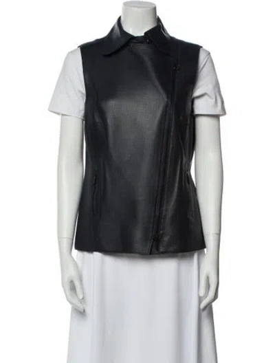 Pre-owned Akris Punto Lamb Leather Vest In Multi