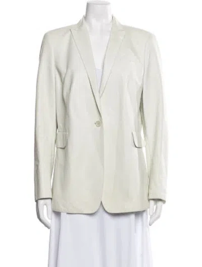 Pre-owned Akris Punto Lambskin Blazer In Neutral