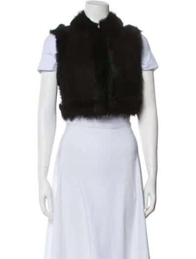 Pre-owned Akris Punto Lambskin Vest In Black