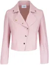 Akris Punto Leather Jacket In Pink