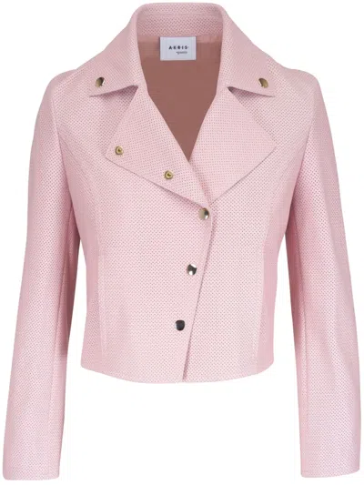 Akris Punto Leather Jacket In Pink