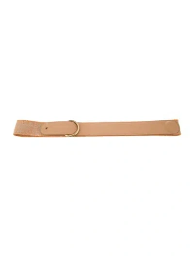 Pre-owned Akris Punto Leather Waist Belt In Orange