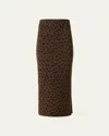 Akris Punto Abstract Dot Stretch Virgin Wool Knit Tube Skirt In Brown