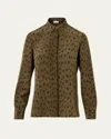 Akris Punto Leopard-print Silk Crepe De Chine Blouse In Multi