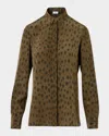 Akris Punto Leopard-print Silk Crepe De Chine Blouse