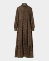 Akris Punto Leopard-print Viscose Georgette Midi Shirtdress In Multi