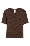 Akris Punto Leopard Jacquard Knit Merino Wool Sweater In Brown