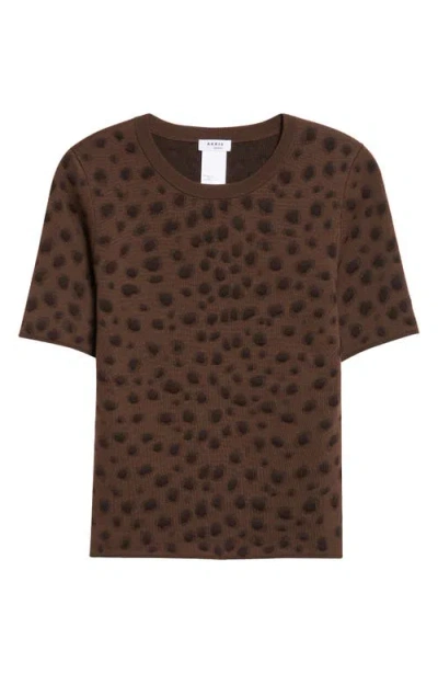 AKRIS PUNTO AKRIS PUNTO LEOPARD STRETCH WOOL SWEATER