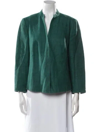 Pre-owned Akris Punto Linen Evening Jacket In Green